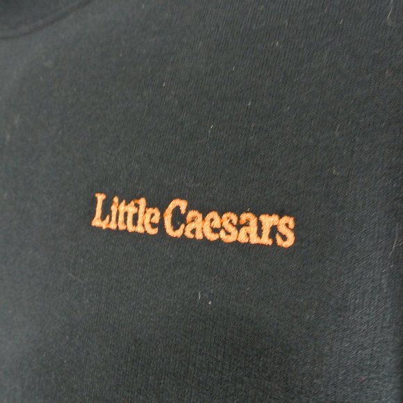 LITTLE CAESARS Pizza Black Sweatshrit Employee Uniform Shirt Size M Medium - Picture 4 of 8